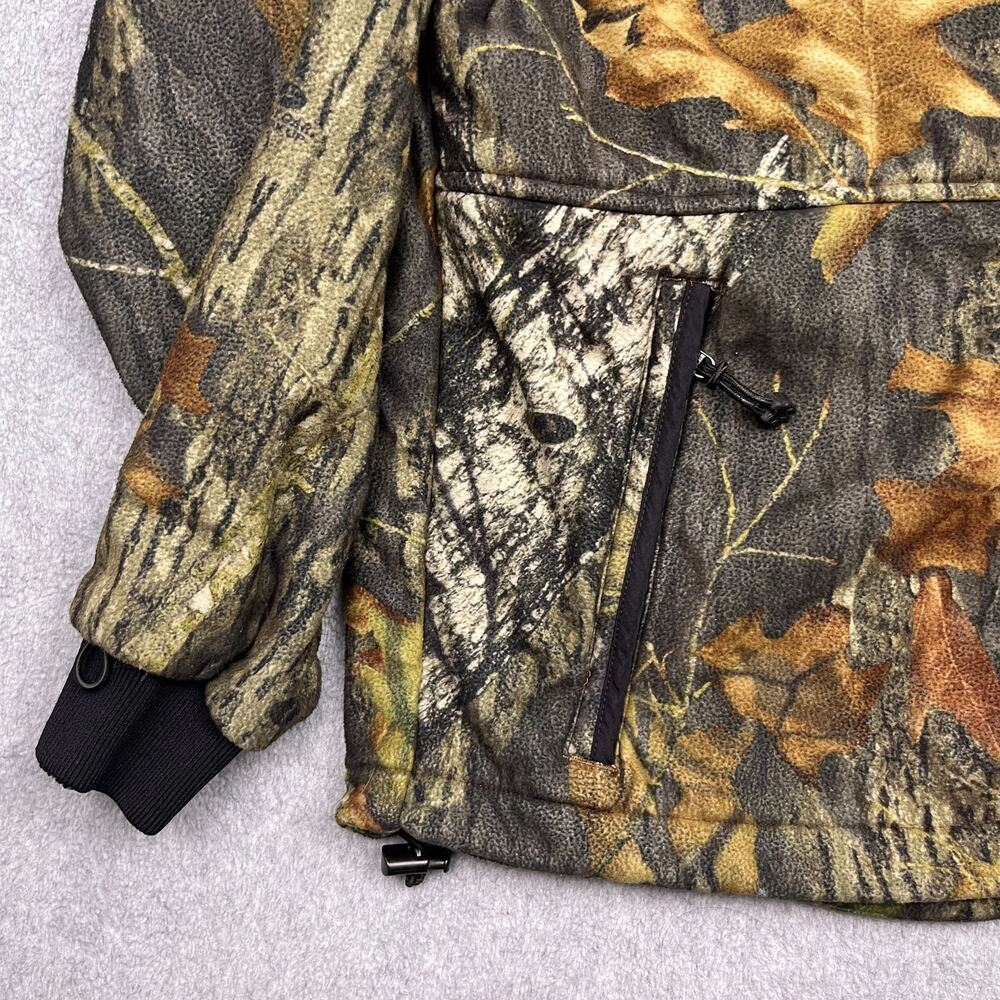 mad dog gear mossy oak jacket camo fleece lined full zip large - Picture 2 of 13